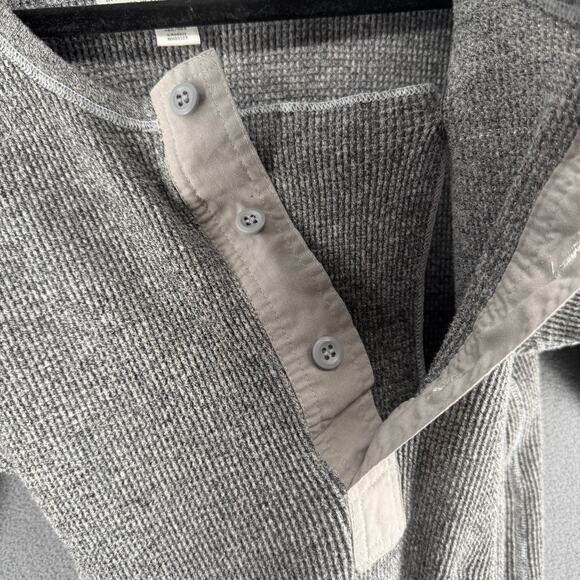 Roots x Tom Thomson Long Sleeve Thermal Mens M Gray Canada Outdoor Cotton Blend - Picture 8 of 13